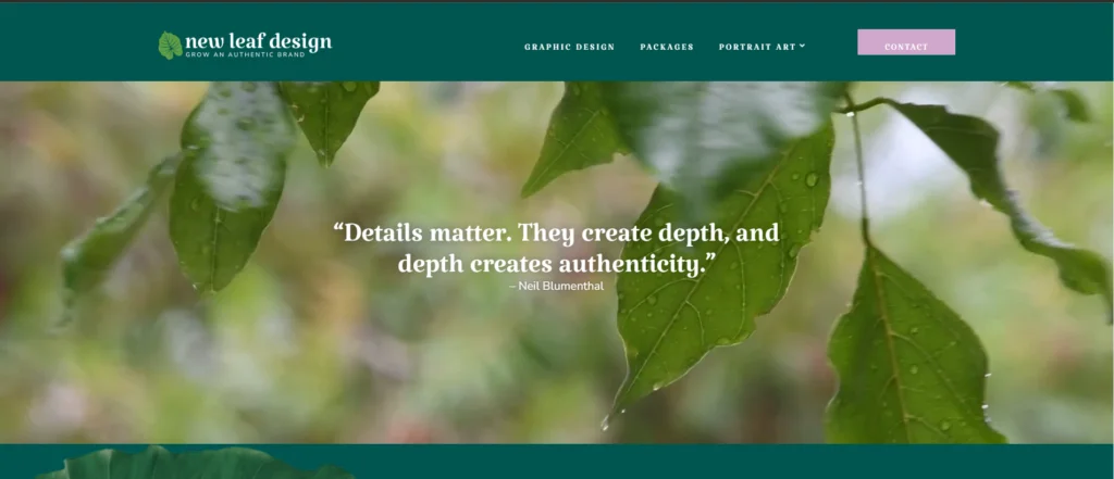 New Leaf Design — WordPress website