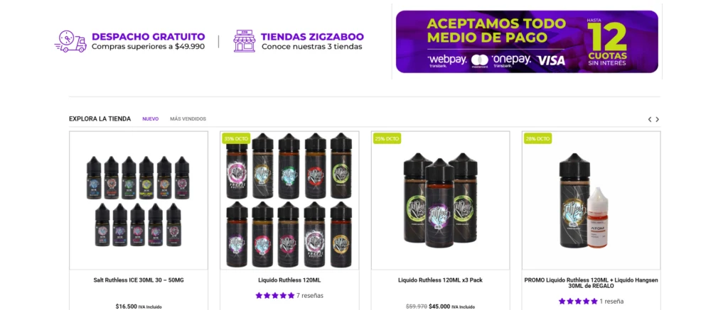 Zigzaboo — E-commerce · Previous version shown